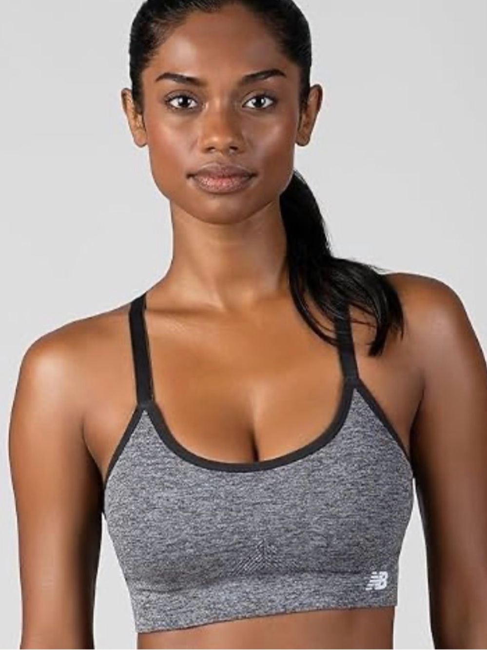 New Balance Seamless Racerback Sports Bra | Gray Heather | NWOT